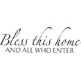 thumbnail image 1 of Bless This Home House Cartoon Customized Wall Decal - Custom Vinyl Wall Art - Personalized Name - Baby Girls Boys Kids Bedroom Wall Decal Room Decor Wall Stickers Decoration Size (12x20 inch), 1 of 2