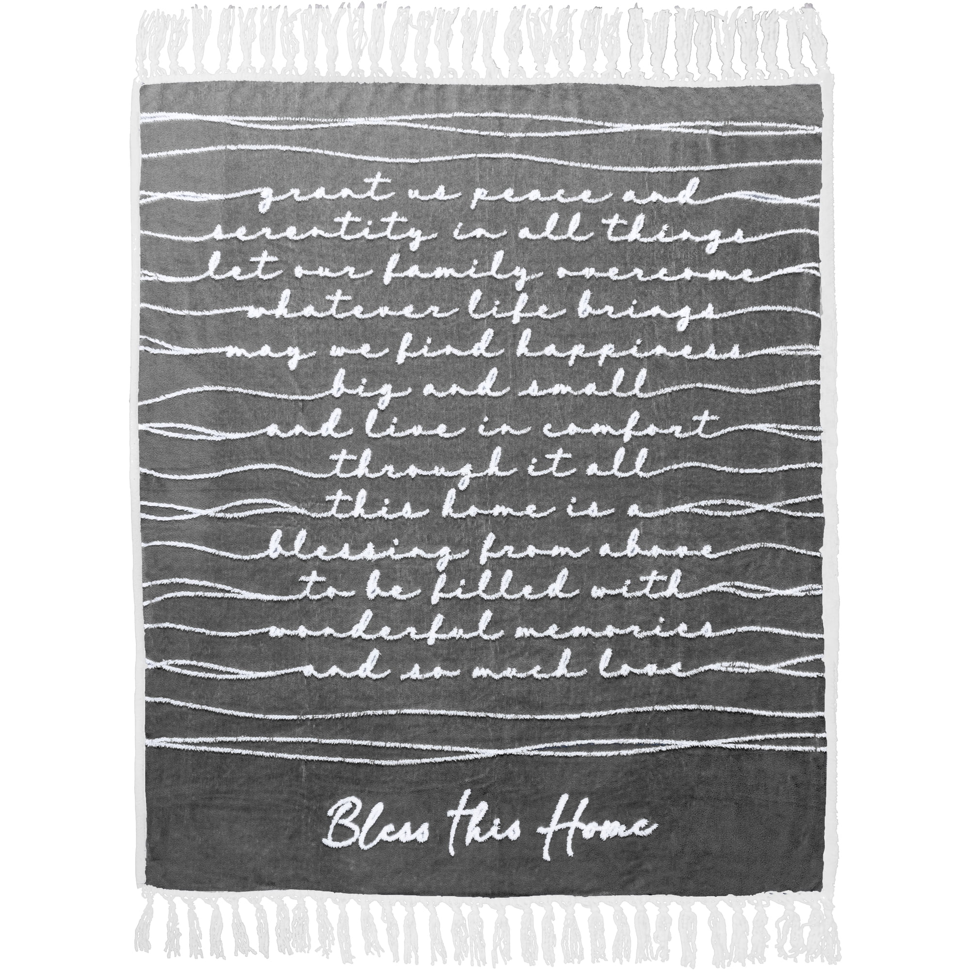 ラグ・カーペット BLESS Holidaylockdown Blanket Bless This Home Plush Blanket, Grey - Walmart.com