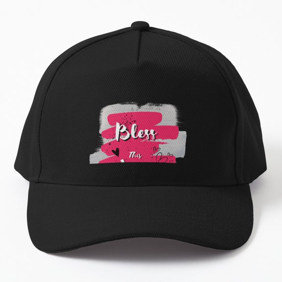 Bless This Mess Baseball Cap, Holiday Family Statement Design, Classic Everyday Gift Hat