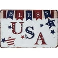 thumbnail image 1 of Bless USA Metal Tin Sign Metal Tin Sign Vintage Wall Decoration Funny Outdoor Road Yard Outside Sign Vintage Decor 12 X 8, 1 of 4