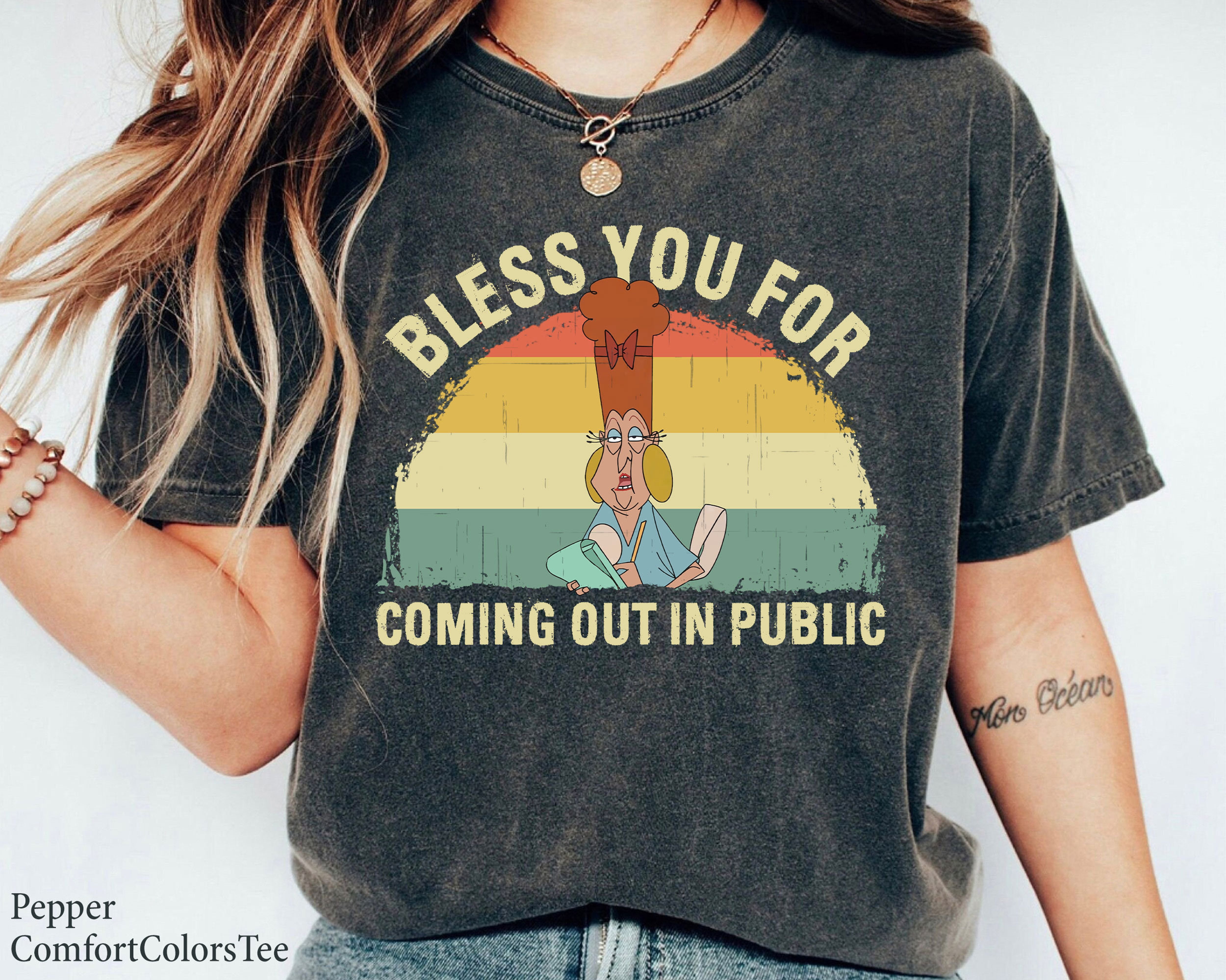 Bless You For Coming Out in Public Vintage Retro Emperor’s New Groove Shirt  Matching Family Shirt Great Gift Ideas Men Women