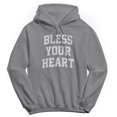 thumbnail image 1 of Bless Your Heart Graphic Sport Grey Men's Cotton Pullover Hoodie, 1 of 1