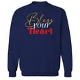 thumbnail image 1 of Bless Your Heart Humor Graphic Navy Men's Crewneck Sweatshirt, 1 of 1