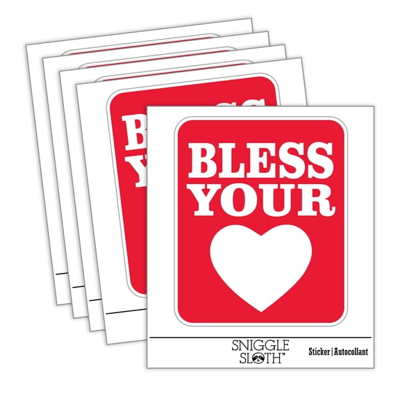 Bless Your Heart Southern Car Window Bumper Water Bottle Phone Tablet Laptop Waterproof Vinyl Decal Sticker Set 5-Pack - Gloss Finish - 2.0"