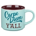 thumbnail image 1 of Bless Your Soul XL Blue Coffee Mug Carpe Diem Y’all, Funny Birthday Gifts for Women/Men, Mom, Dad Co-worker, Retro-Inspired Designs - 15oz Cup, 1 of 4