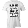 thumbnail image 1 of Bless by God Spoiled by Husband T-Shirt | Religious White Tee Gift, 1 of 5