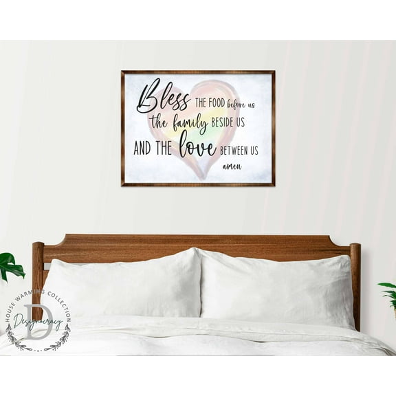 Bless the Food Before Us | Wooden Kitchen Blessing | Verse Wall D�cor | Contemporary D�cor | Script Wall Art | Meal Prayer Sign - 310333