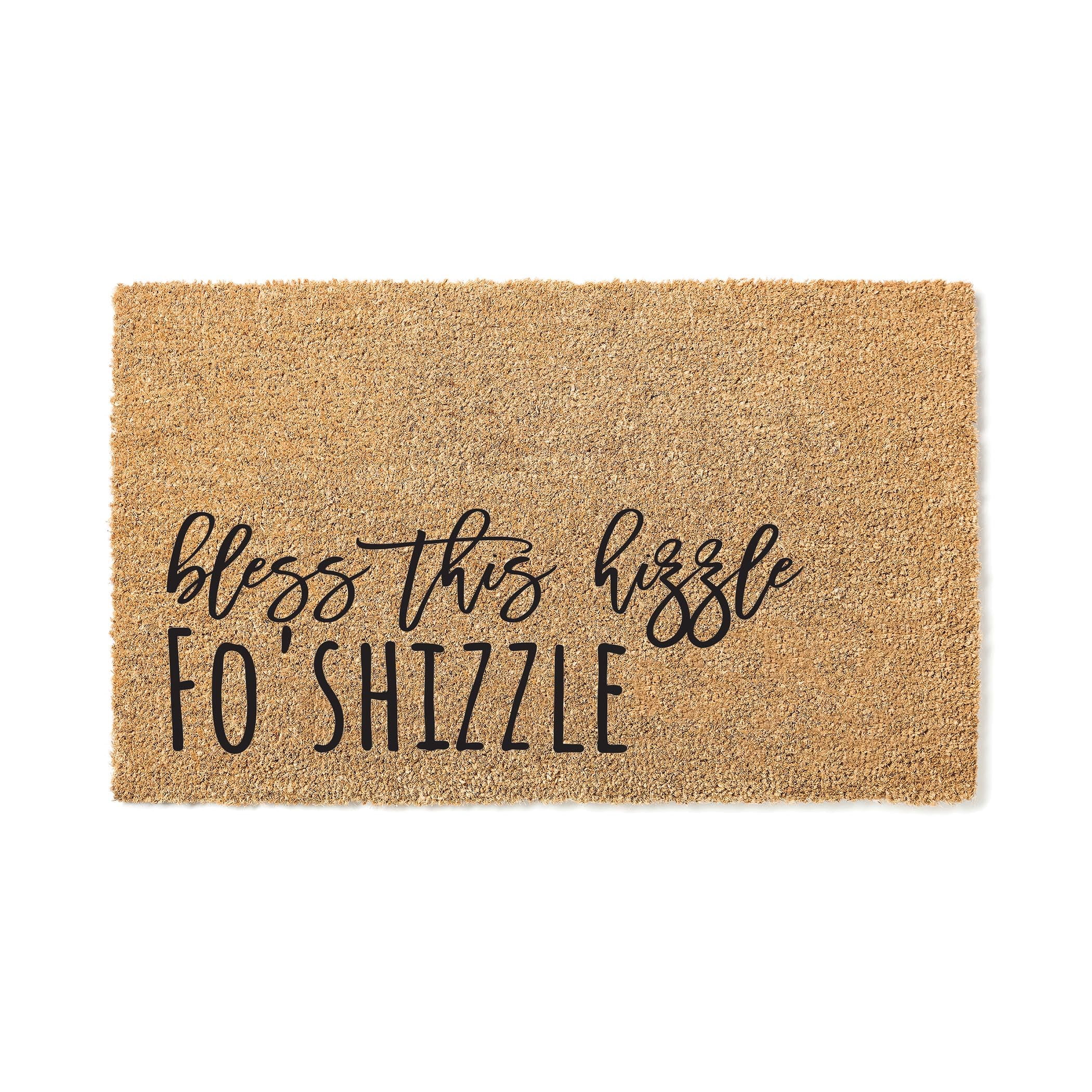 Bless this Hizzle Fo'Shizzle Funny Doormat | Mullet Door Mat