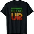thumbnail image 1 of Bless uP Rasta Jamaica Roots Rock Reggae T-Shirt, 1 of 5