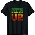 thumbnail image 1 of Bless uP Rasta Jamaica Roots Rock Reggae T-Shirt, 1 of 5