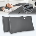 thumbnail image 1 of BlessLiving Cooling Pillowcases King, Breathable Envelope Closure Bedding Pillow Cover, Set of 2, 20" x 36", Dark Gray, 1 of 8