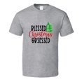 thumbnail image 1 of Blessed And Christmas Obsessed Tee Fun Christmas Tshirt Holiday T Shirt, 1 of 1