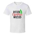 thumbnail image 1 of Blessed And Christmas Obsessed Tee Fun Christmas Tshirt Holiday T Shirt, 1 of 1