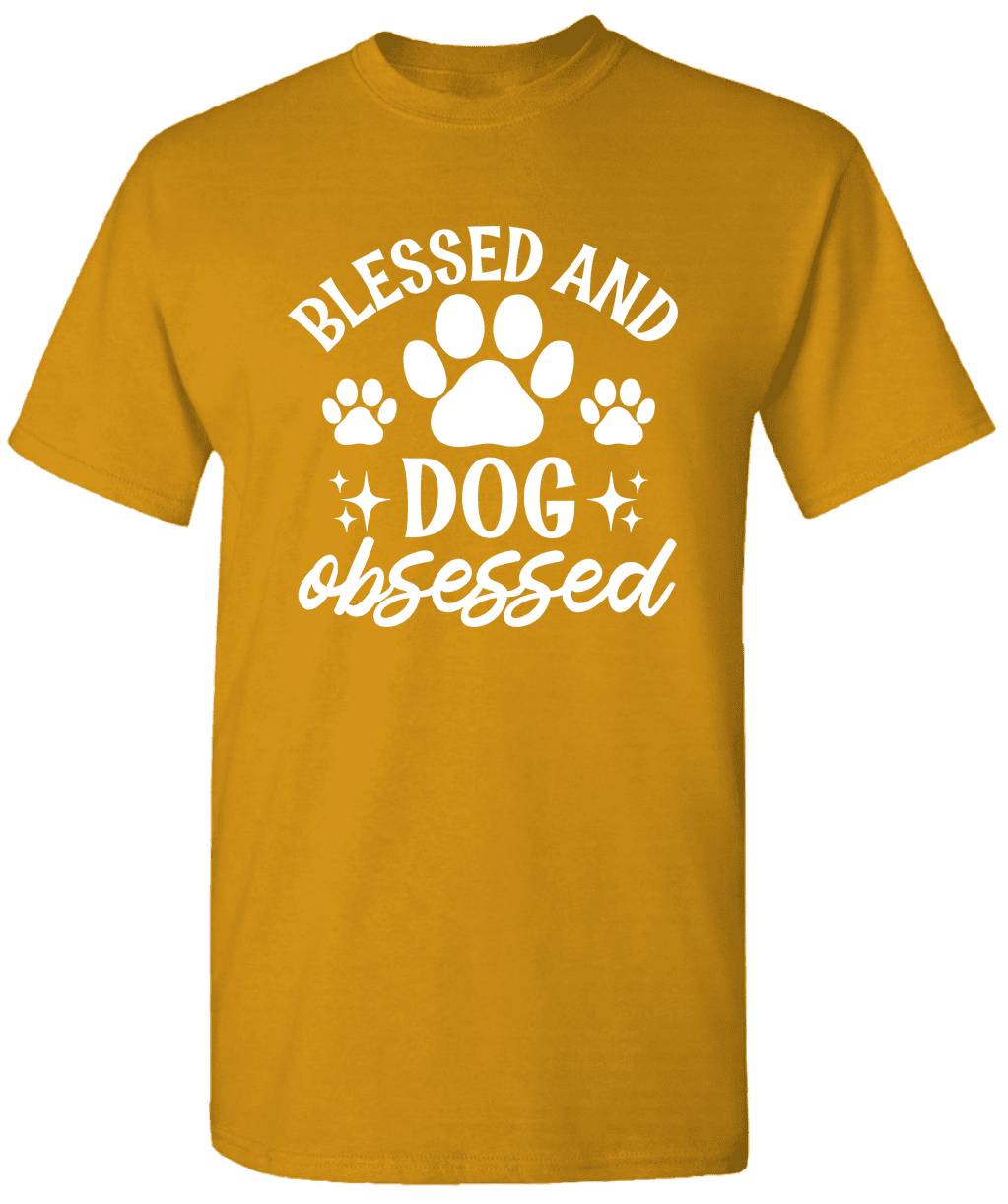 Blessed And Dog Obsessed Artistic Dog Tees For Females Dog T Shirts ...