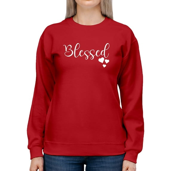 Blessed And Hearts Sweatshirt Women -GoatDeals Designs, Female Small