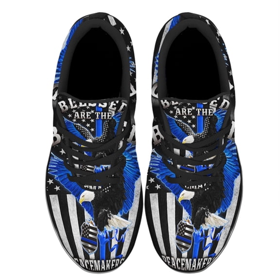 Blessed Are The Peacemakers Shoes Sneakers for Women Men Black Size 3.5