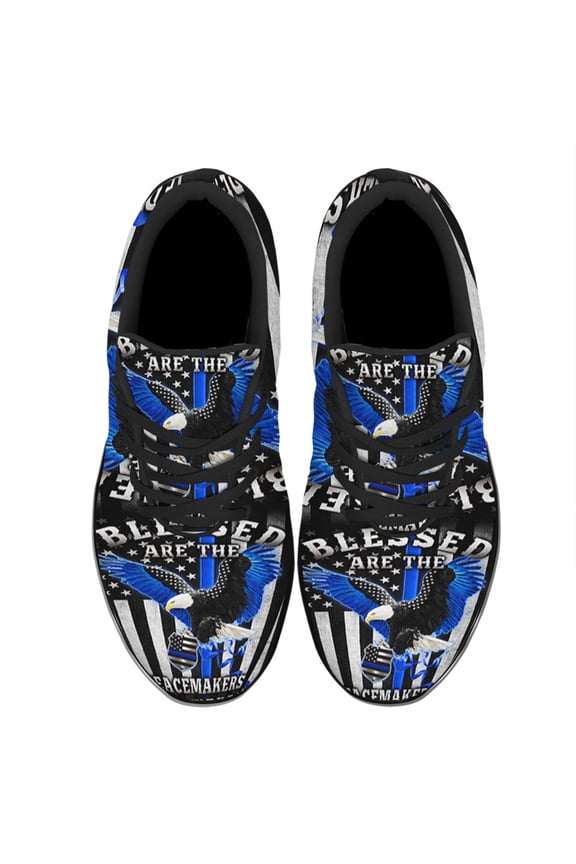 Blessed Are The Peacemakers Shoes Women's Fashion Sneakers Tennis Running Shoes for Men Women Black Size 7.5