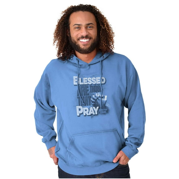 Blessed Are Those Who Pray Faith Unisex Plus Fleece Graphic Hoodie Brisco Brands 2X