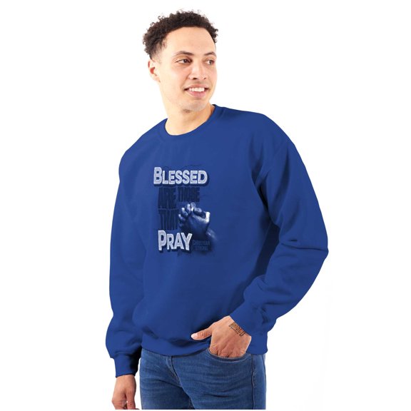 Blessed Are Those Who Pray Faith Unisex Plus Fleece Graphic Sweatshirt Brisco Brands 2X