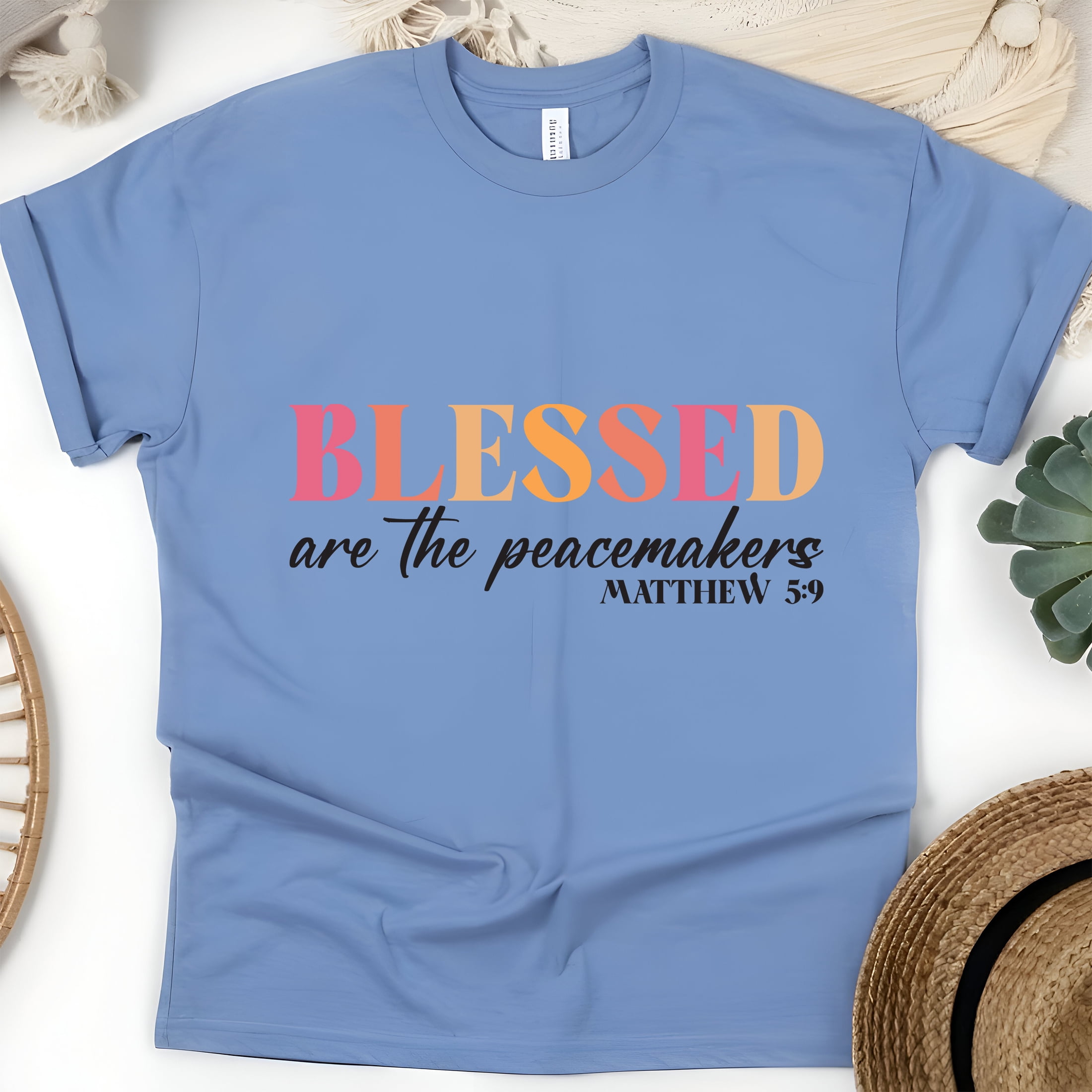 Blessed Are the Peacemakers Shirt, Matthew 5:9 Bible Verse Tee ...