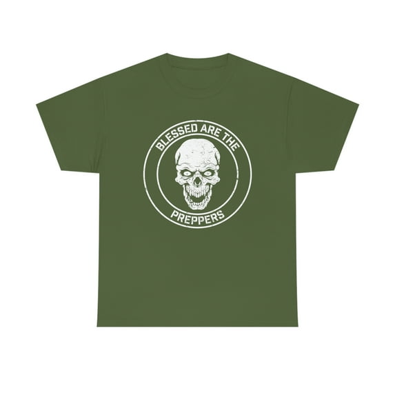 Blessed Are the Preppers Prepper Survivalist Skull T-Shirt