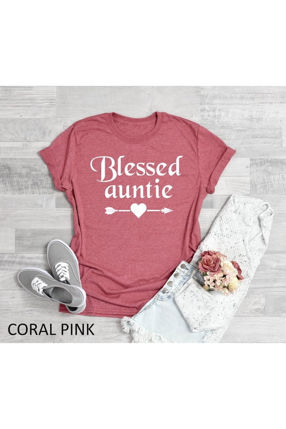 Blessed Auntie, Auntie Shirt, New Auntie Gift, Auntie Shirt, Blessed Auntie Shirt, Cute Auntie Shirt, Auntie, New Aunt Announcement TSHIRT All Size S-5XL