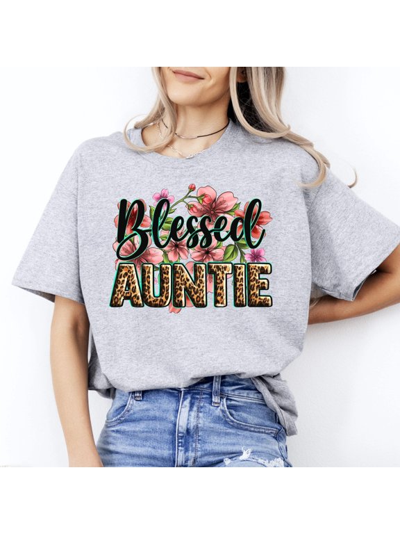 Blessed Auntie Floral T-Shirt