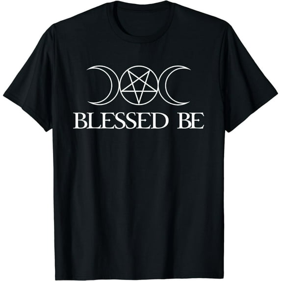 Blessed Be Triple Moon Pentagram Witch Wiccan T-Shirt