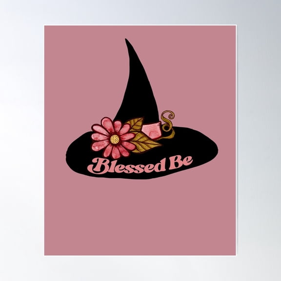 Blessed Be Witch Poster Wall Art, Modern Wall Decor For Living Room Bedroom, 8x12 UNFRAMED