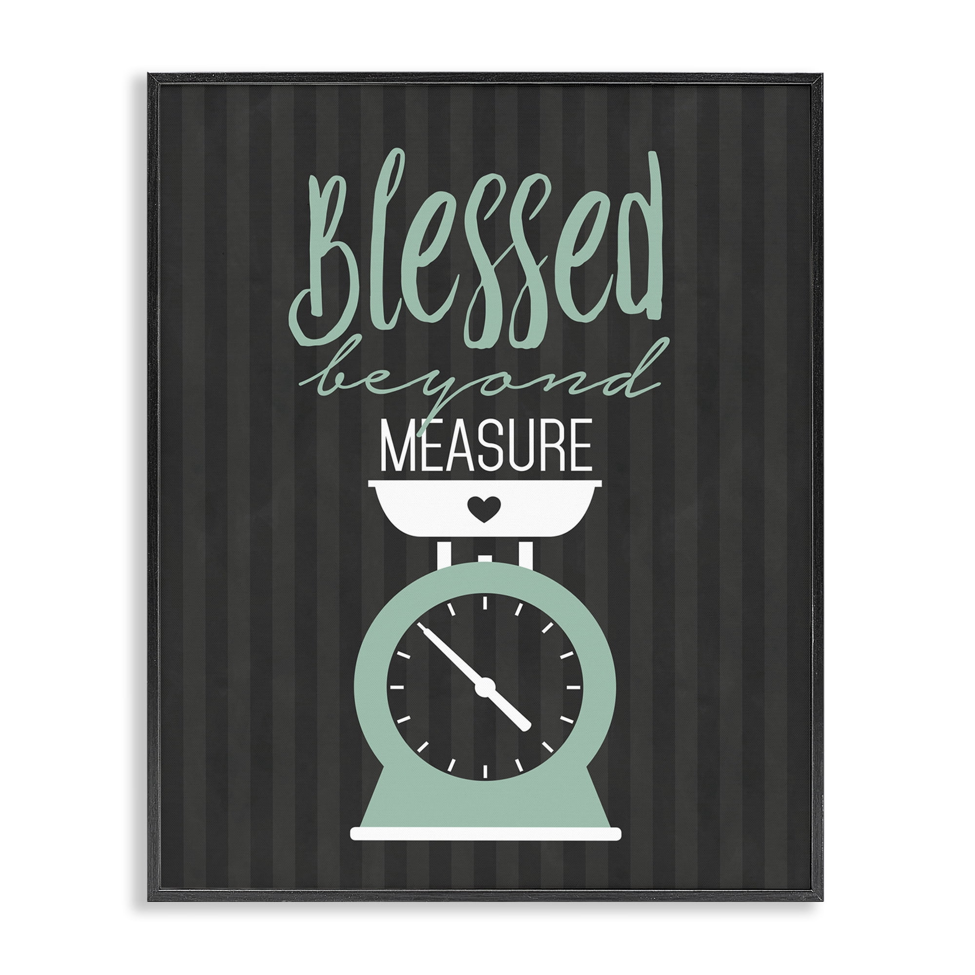 Blessed Beyond Measure Scale Black Framed Giclee Art, design by Lettered and Lined
