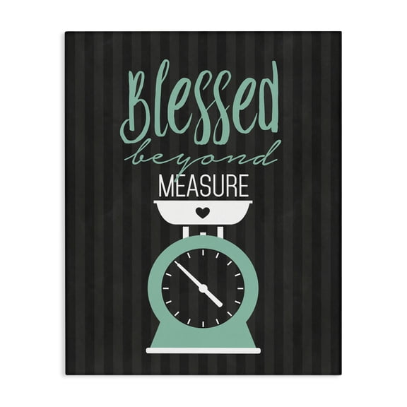 Blessed Beyond Measure Scale Canvas Wall Art, design by Lettered and Lined