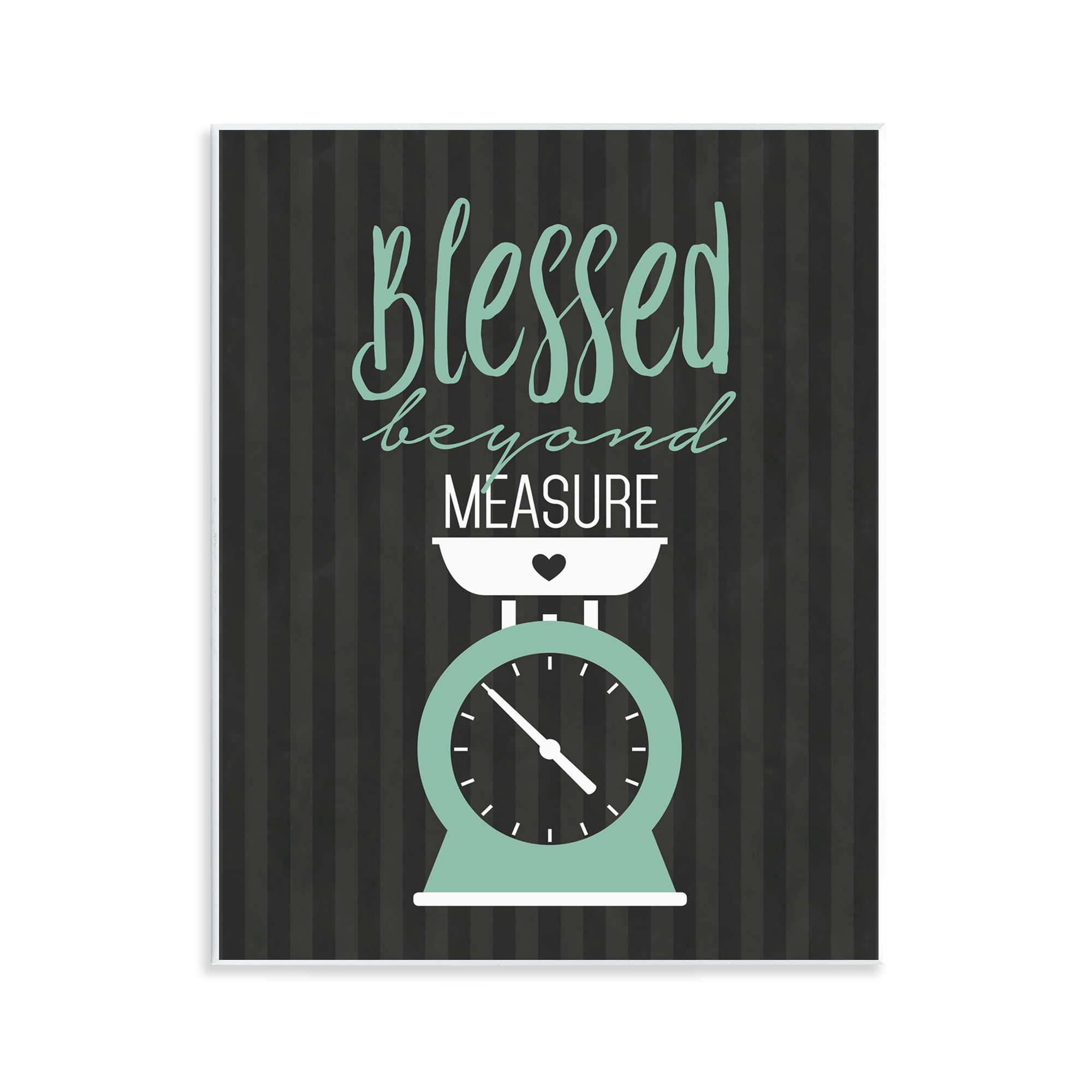 Blessed Beyond Measure Scale Wall Plaque Art, design by Lettered and Lined