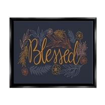 Blessed Botanical Herb Flowers Botanical & Floral Graphic Art Jet Black Framed Art Print Wall Art