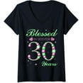 thumbnail image 1 of Blessed By God For 30 Years Old 30Th Birthday Pink & Green Unisex Men Women T-Shirt S-5Xl - Best Birthday Gifts, 1 of 3