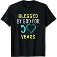 thumbnail image 1 of Blessed By God For 50 Years 50th Birthday Gift T-Shirt, 1 of 4