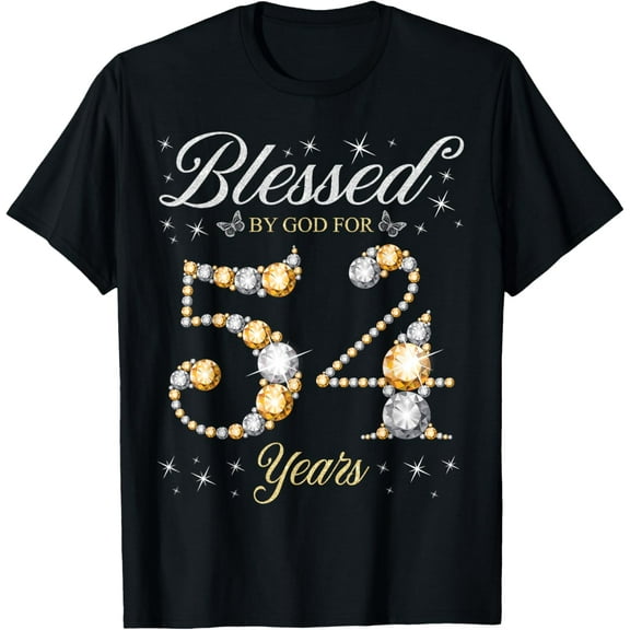 Blessed By God For 54 Years Old 54th Birthday Party T-Shirt