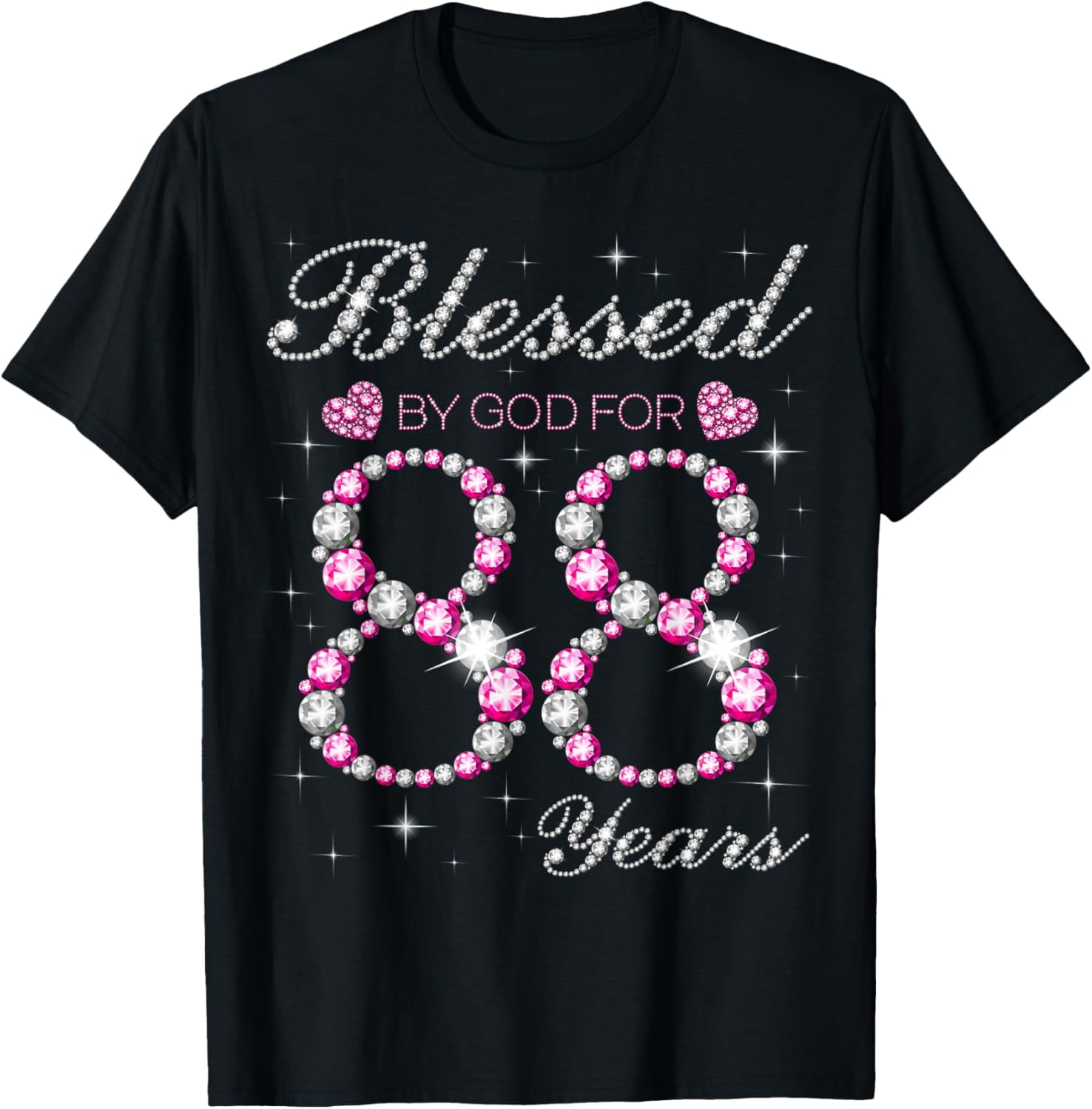 Blessed By God For 88 Years Old 88th Birthday Party B-day T-Shirt100 ...