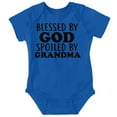 thumbnail image 1 of Blessed By God Spoiled By Grandma Romper Boys or Girls Infant Baby Brisco Brands 12M, 1 of 6