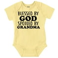 thumbnail image 1 of Blessed By God Spoiled By Grandma Romper Boys or Girls Infant Baby Brisco Brands 12M, 1 of 6