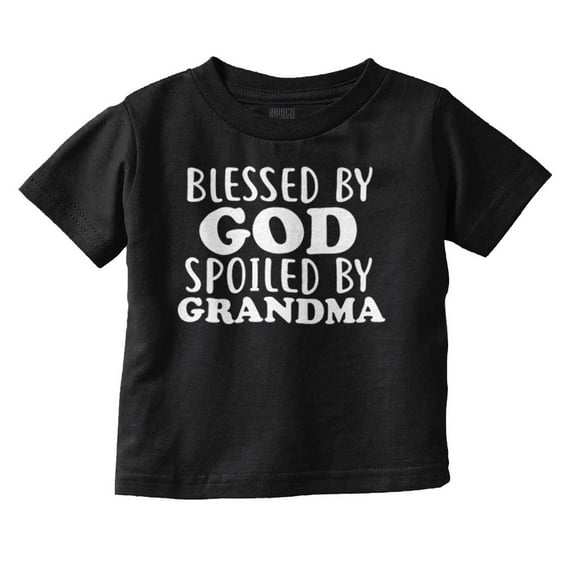 Blessed By God Spoiled By Grandma Toddler Boy Girl T Shirt Infant Toddler Brisco Brands 5T