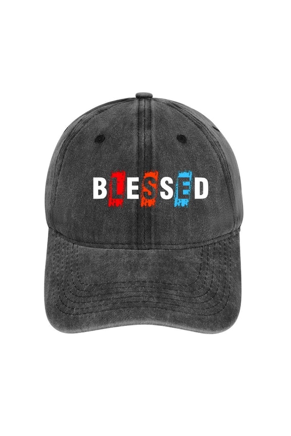 Blessed Charcoal Baseball Cap for Men Women, Adjustable Snapback Hats Cotton Hat