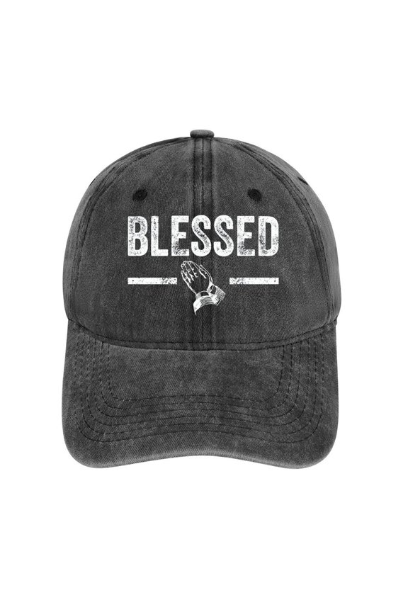 Blessed Charcoal Baseball Cap for Men Women, Adjustable Snapback Hats Cotton Hat