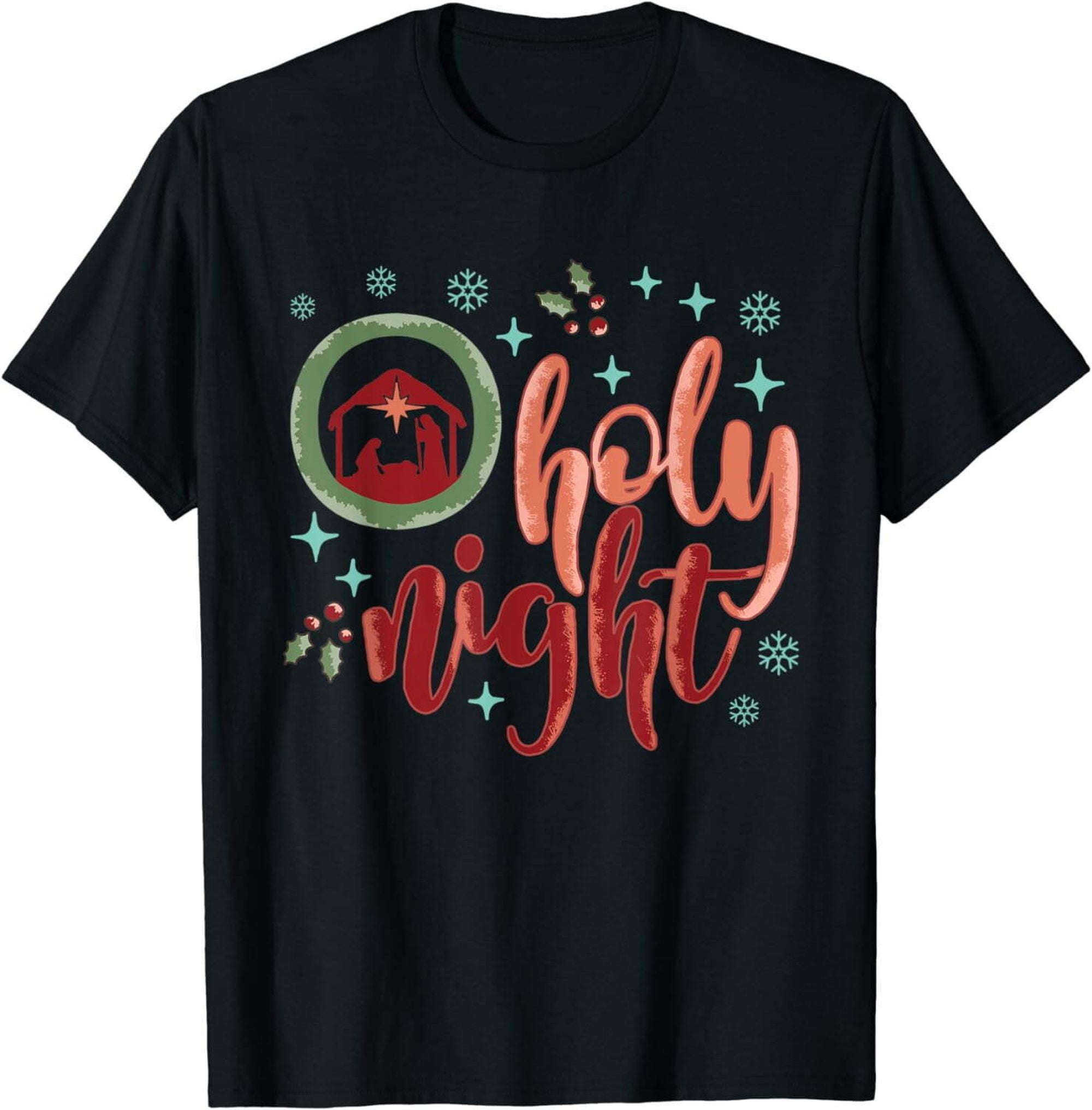 Blessed Christmas Night: Vintage Christian T-Shirt with Uplifting ...