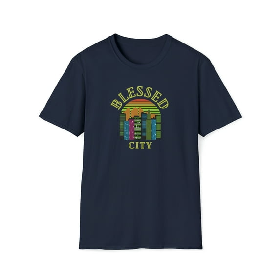 Blessed City Inspirational Short-Sleeve Unisex T-Shirt Neon Green
