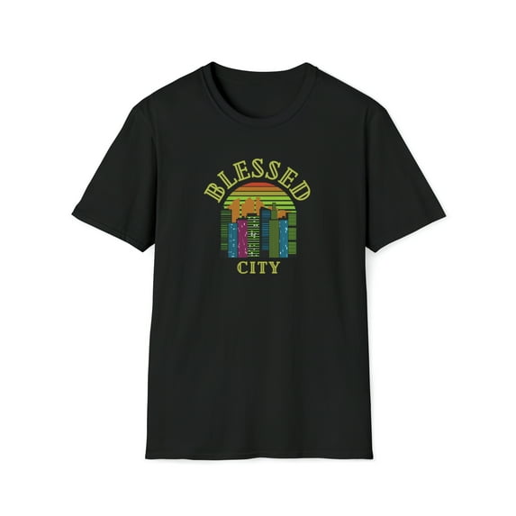 Blessed City Inspirational Short-Sleeve Unisex T-Shirt Neon Green