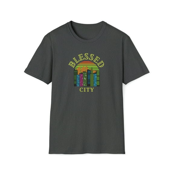 Blessed City Inspirational Short-Sleeve Unisex T-Shirt Neon Green