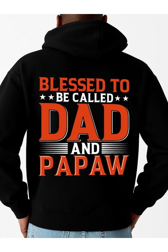 Blessed Dad hoodies & sweatshirt funny humor mens sweater hoodie black Comfy Loose Drawstring Trendy Hooded Pullover,Clothing For Autumn Winter autumn y2k funny humor