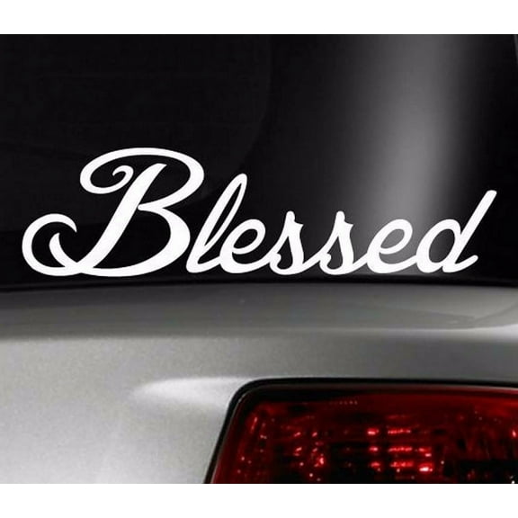 Blessed Decal Sticker Lowered JDM Low Dope Slammed 7"Model: 9892