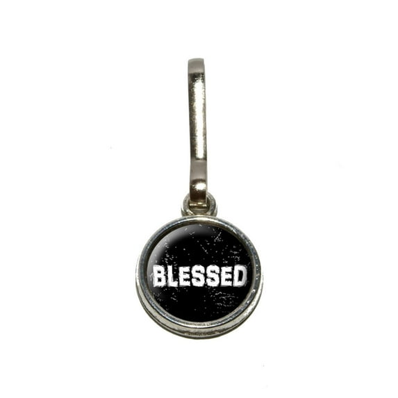 Blessed Distressed - Christian Religious Inspirational Charm Zipper Pull
