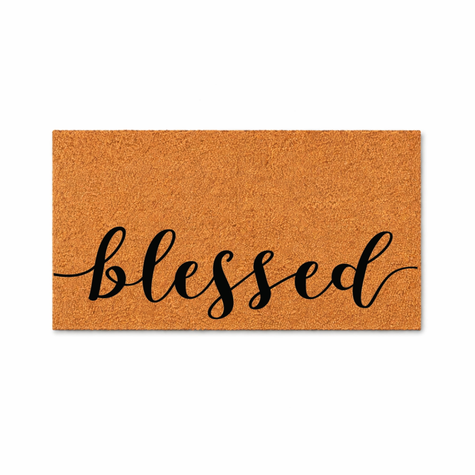 Blessed, Doormat - Brown Coir PVC Outdoor Doormat (18x30 inches) 4240